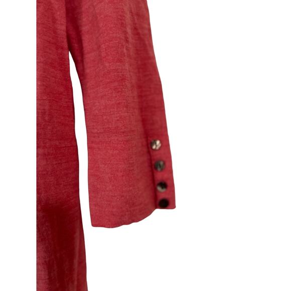 J Jill Womens 100% Merino Wool Tunic Sweater Pink Size XS - Picture 8 of 8